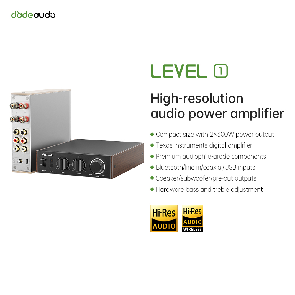 Home Cinema Bluetooth - JadeAudio Level 1 Desktop HiFi Bluetooth