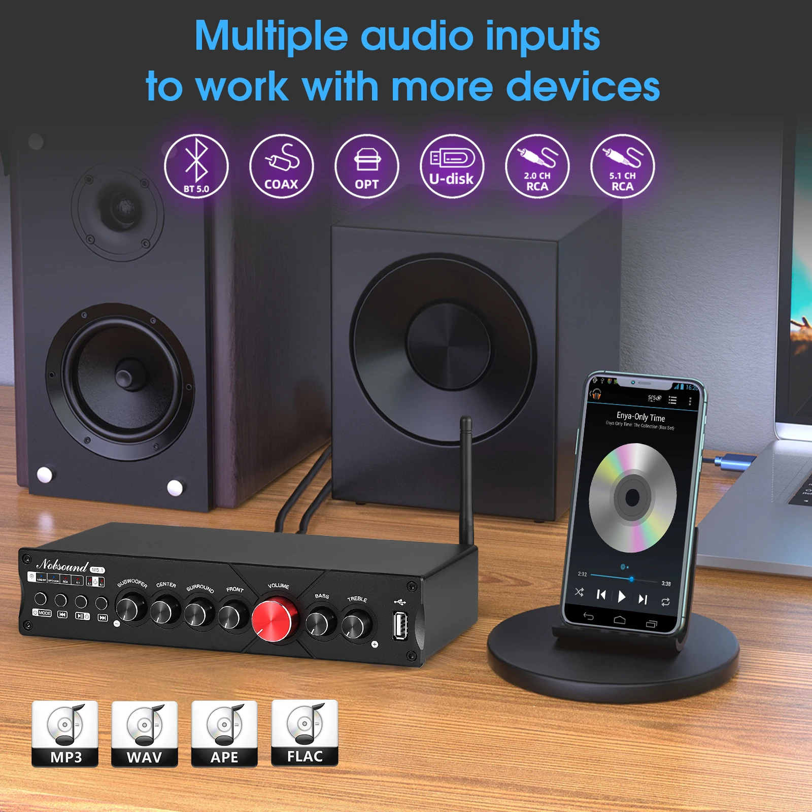 Nobsound M5.1 Digital Bluetoot - Home Cinema Onkyo 5.1 评论和价格