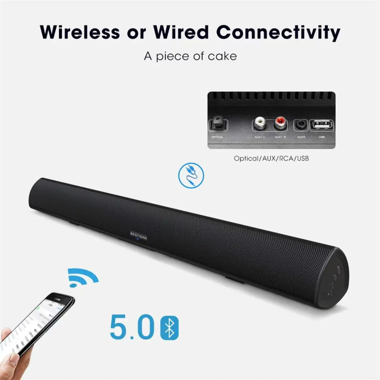 Powerful TV Soundbar Wired 100 - Home Cinema Of Soundbar 评论和价格
